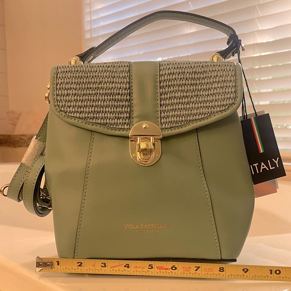 Viola Castellani Raffia Flap Backpack - Picture 8 of 9